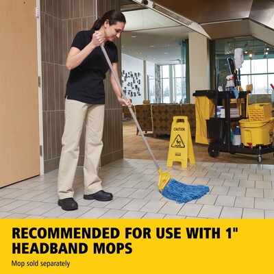 Rubbermaid 54" Fiberglass Wet Mop Handle, Gray/Yellow (FGH145000000)