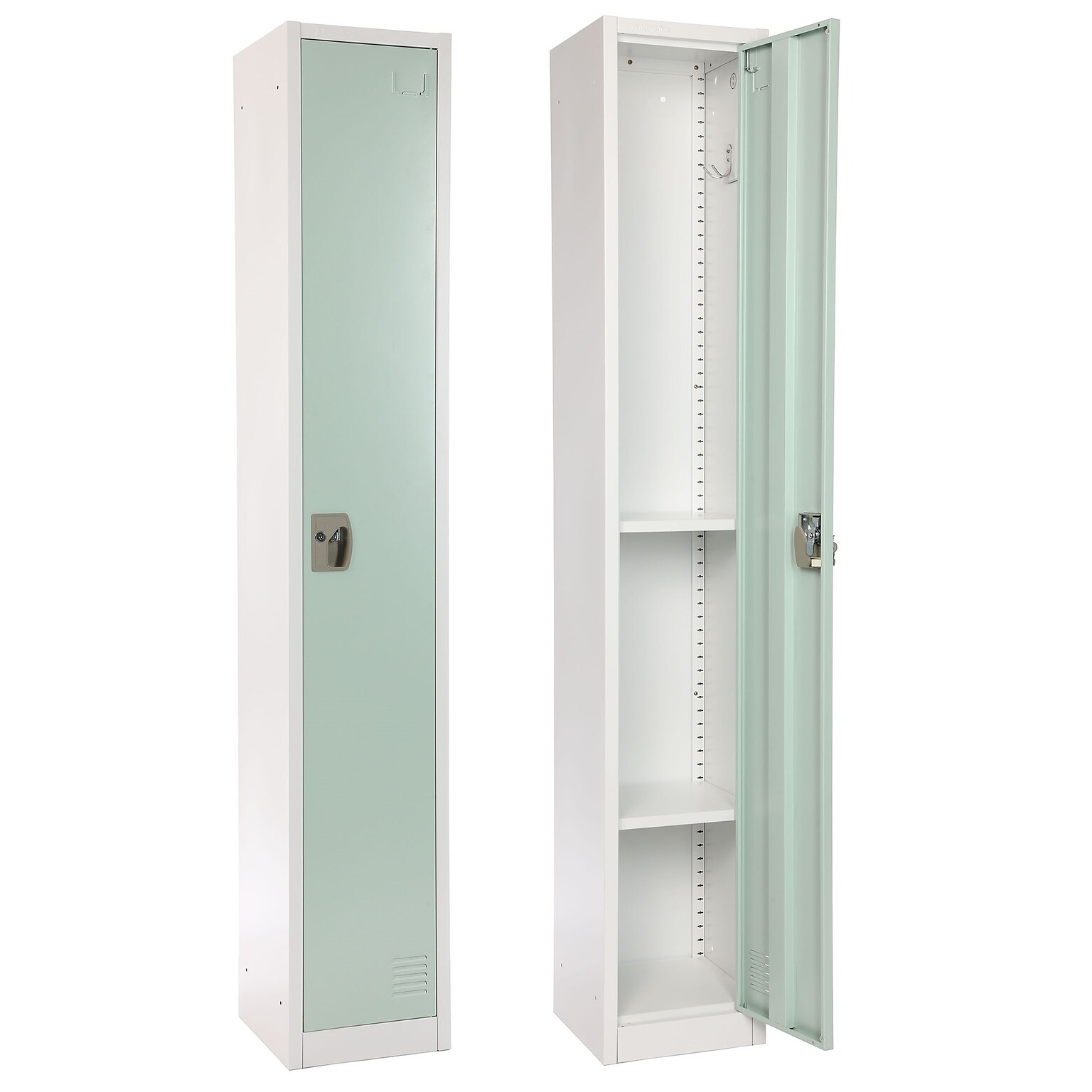 AdirOffice 72 Single Tier Misty Green Storage Locker (ADI629-201-MGRN)