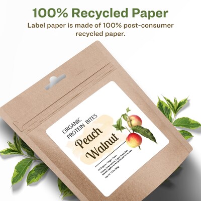 Avery EcoFriendly Laser/Inkjet Square Multipurpose Labels, 2-3/4 x 2-3/4, White, 600/Box (94109)