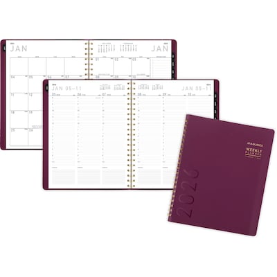 2026 AT-A-GLANCE Contemporary 8.25 x 11 Weekly & Monthly Planner, Faux Leather Cover, Purple (70-940X-14-26)