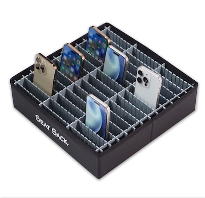 Seat Sack Cell Phone Storage Tray, 12.5" x 12.5" x 4.9", Black (PB036)