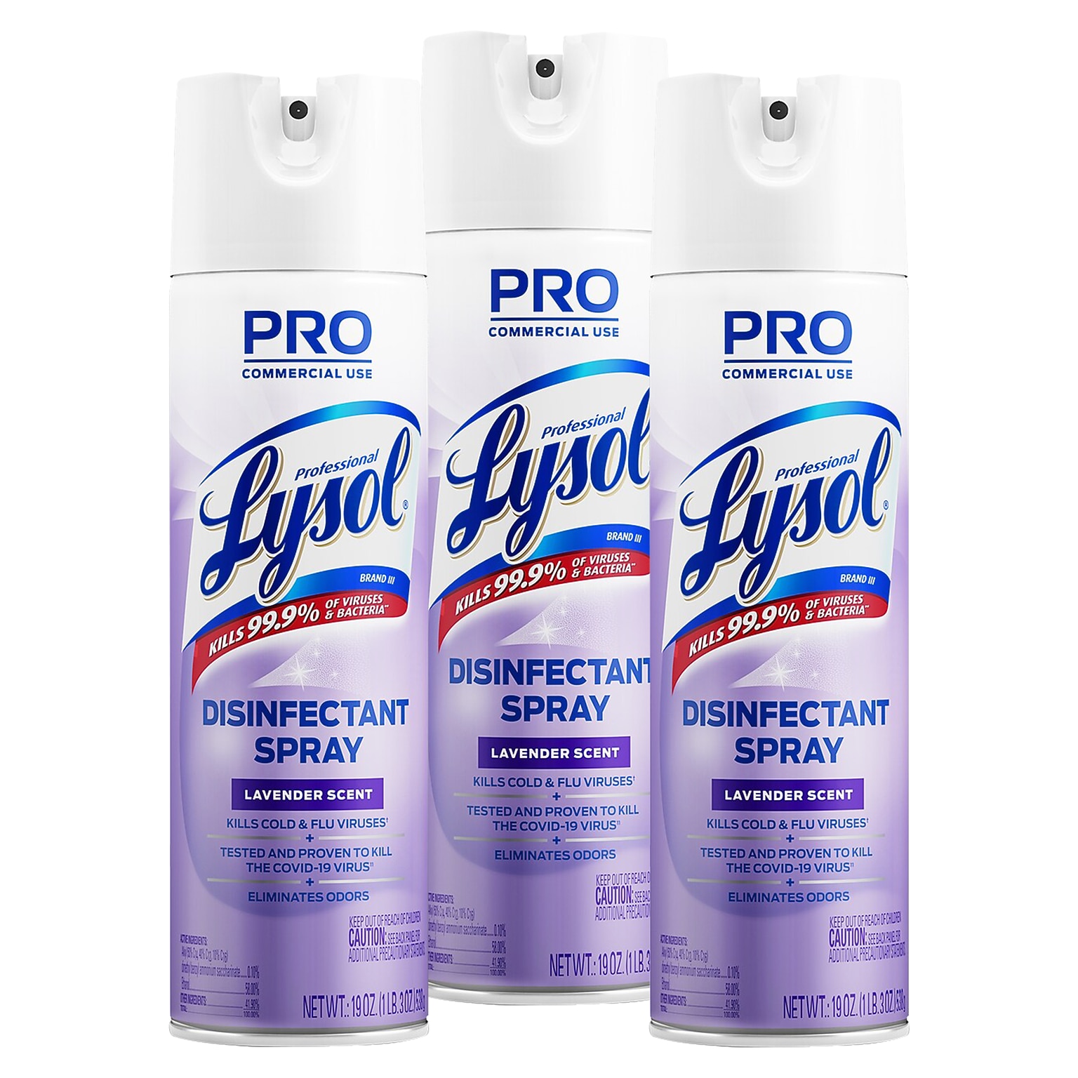 Lysol Professional Brand III All-Purpose Cleaners & Spray Disinfectant, 19 oz, 3 Pack