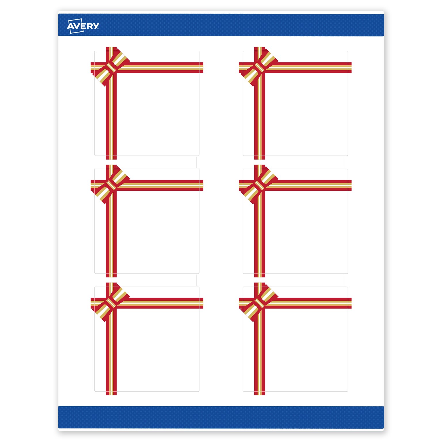 Avery Square Multipurpose Labels, 3 x 3, White, 60/Pack (19479370589)