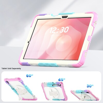 SaharaCase Raider Series Kid Proof Heavy Duty Case with Hand Strap for Galaxy Tab S11, Shoulder Strap, Splash Pink (TB00488)