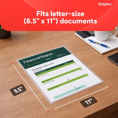 Staples Thermal Laminating Pouches, Letter Size, 3 Mil, 100/Pack (ST61981)