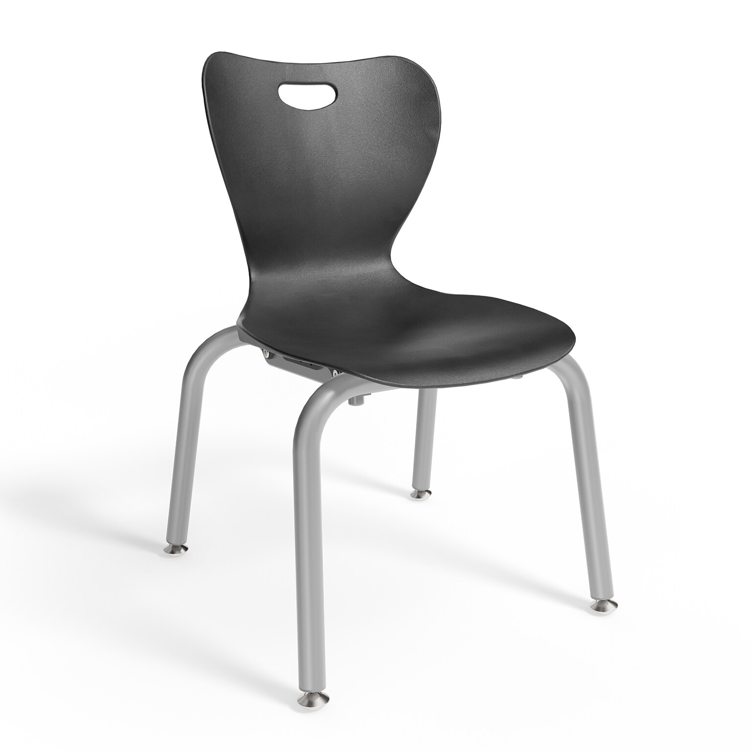 Staples Polypropylene 12 Student Chair, Black, 4/Box (ST63543)