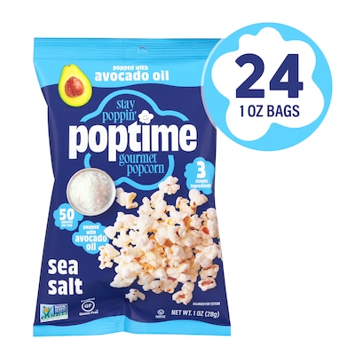 Poptime Avo Sea Salt Popcorn, 1 oz., 24/Pack (220-02882)