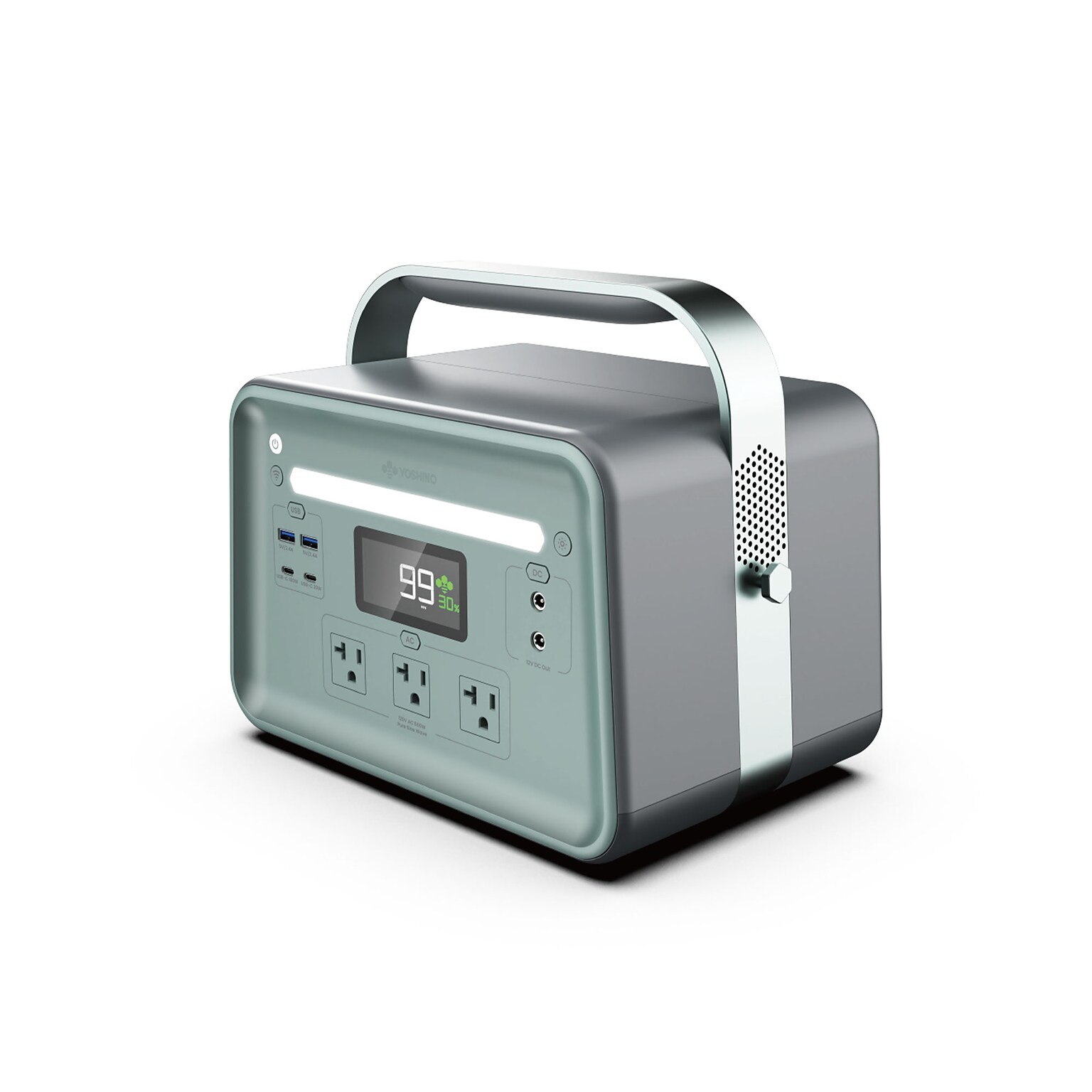 Yoshino B660 SST 9-Port Solid-State Power Station 602Wh, 660W Output/900W Peak Emergency Backup Battery Bank, Pure Sine Wave