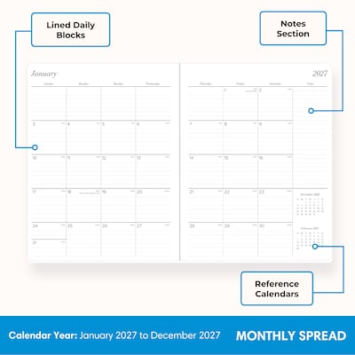 2027 Blue Sky 8.5 x 11 Monthly Planner, Bericy Lilac (159913)