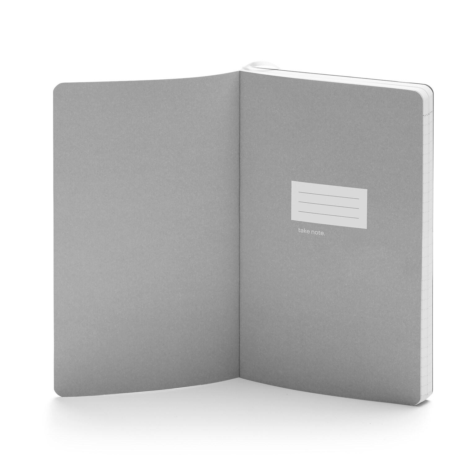 Poppin Professional Notebooks, 5 x 8.25, College Ruled, 96 Sheets, White (104336)