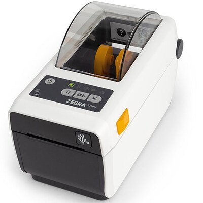 Zebra ZD4AH23-D01W01EZ ZD411-HC Direct Thermal Printer, USB Bluetooth Wi-Fi, White