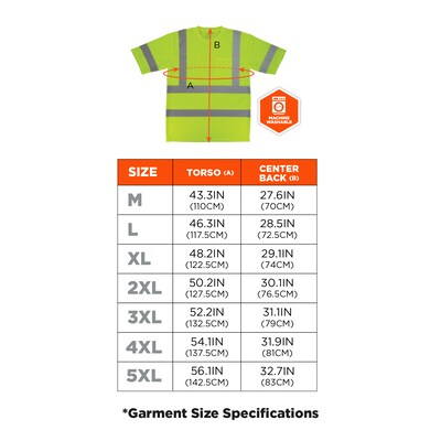 GloWear 8367 High Visibility Short Sleeve T-Shirt, ANSI Type R Class 3, Lime, 2XL (22036)