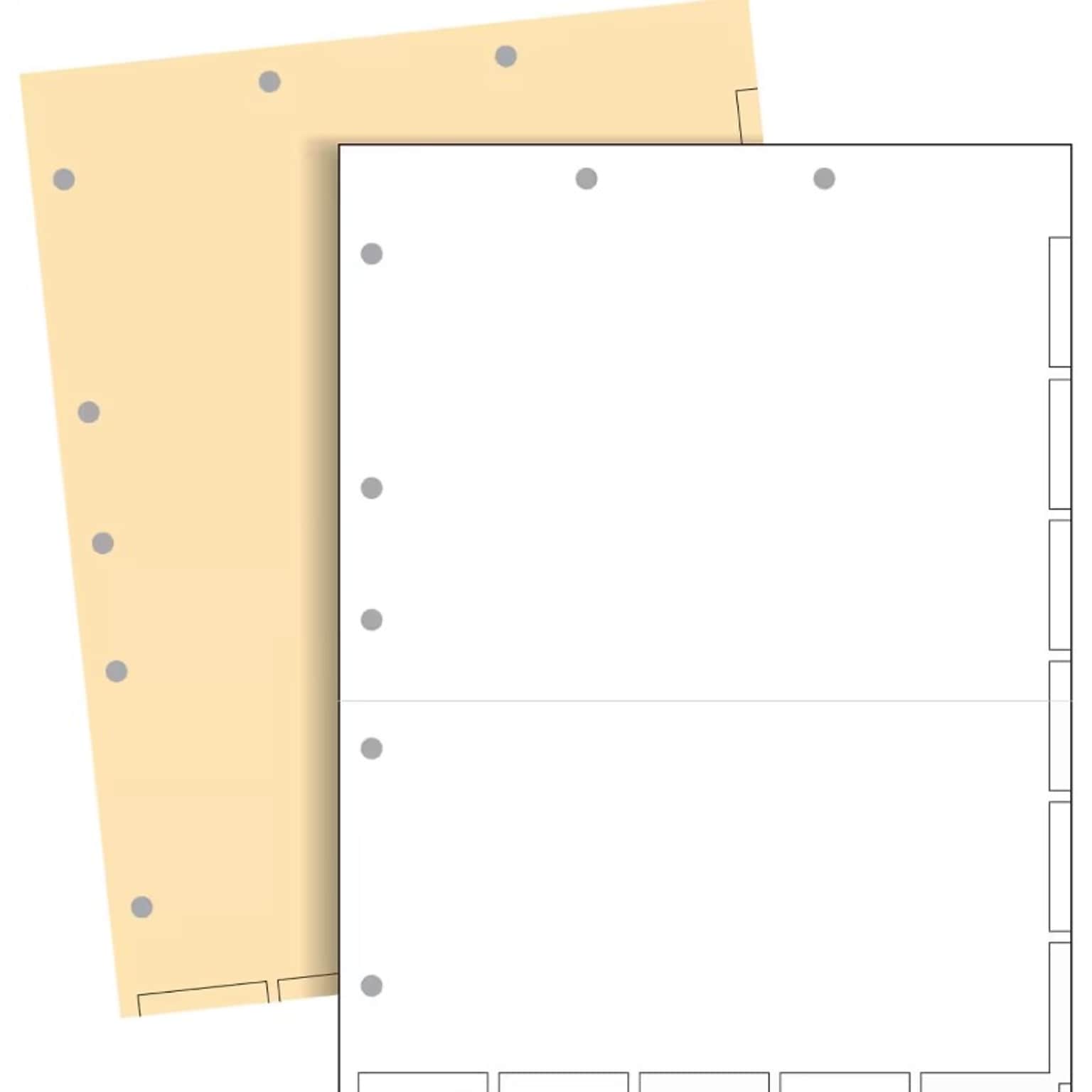 Medical Arts Press Large Tab Chart Divider Sheets, 7-Hole Punched, Letter, Manila, 250/Bx (20257)