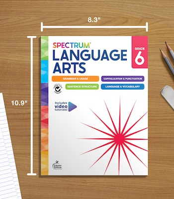 Carson-Dellosa Spectrum Language Arts Workbook, Grade 6
