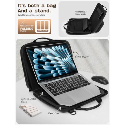 SUPCASE Unicorn Beetle Pro 14" Waterproof Laptop Bag, Black (S-LAPTRV-14-BK)