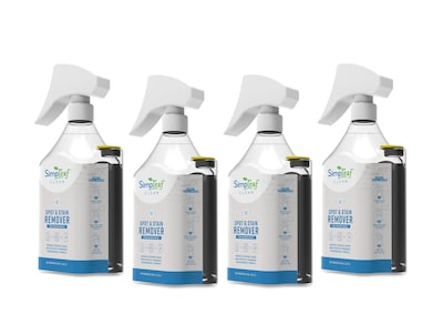 Simpleaf Clean Carpet Spot & Stain Remover, Fresh Meadow Breeze, 24 oz., 4/Carton (S-SRBL04-24-FMB)