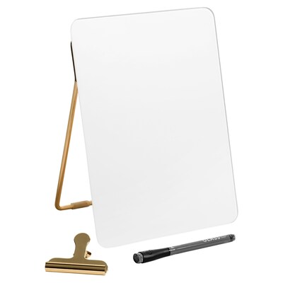 U Brands Glass Dry-Erase Whiteboard Easel, 11 x 8.5 (4974A01-06)