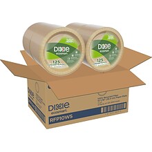 Dixie ecosmart 10.06Dia. Paper Plate, Brown, 125 Plates/Pack, 4 Packs/Carton (RFP10WSCT)