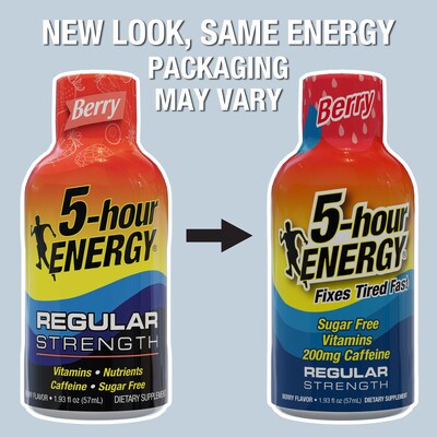 5-Hour Energy Berry Shots Drink, 1.93 fl. oz., 12/Box (LVS500181)