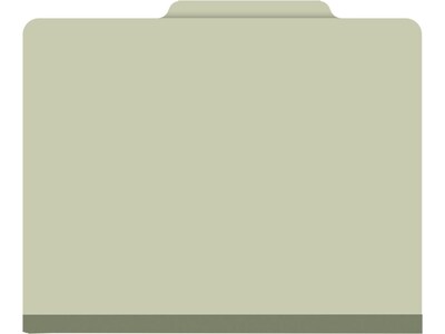 Medical Arts Press Pressboard Classification Folder, 2 Dividers, 2" Expansion, Letter Size, Green, 10/Box (DV-T42-26-3GRN)