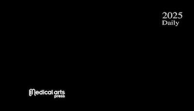 2025 Medical Arts Press® 8 1/2 x 11 4 Column Daily Appointment Log, Black (3111525)