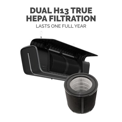 Fellowes Array AC2 True HEPA Ceiling Mounted Air Purifier, 5-Speed, Black (5889202)