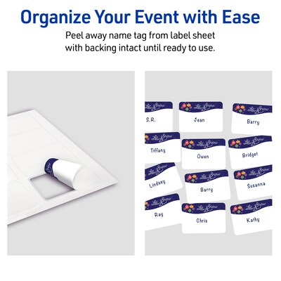 Avery Rectangle Multipurpose Labels, 2-1/3" x 3-3/8", White, 80/Pack (19479370436)