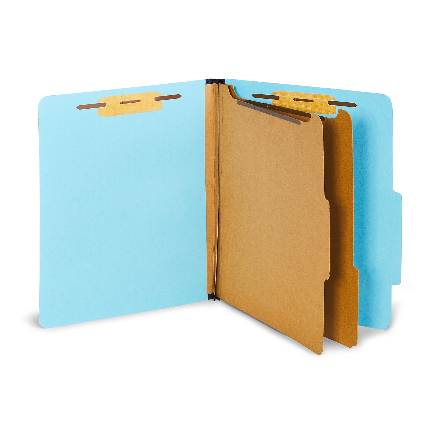 Staples® Pressboard Classification Folder, 2-Dividers, 2 1/2 Expansion, Letter Size, Light Blue, 20/Box (ST614434/TR6144)