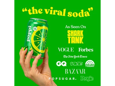 Poppi Prebiotic Lemon-Lime Soda, 12 fl. oz., 12 Cans/Case (XNA71034)
