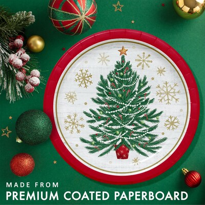 Say Hooray! Timeless Tree Paper Plates and Napkins Kit, Multicolored, 48/Pack (DTC9400E2G)