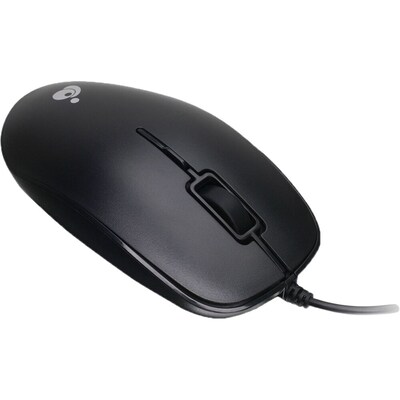 Iogear Ergonomic Ambidextrous Optical USB Mouse, Black (GME423TAA)