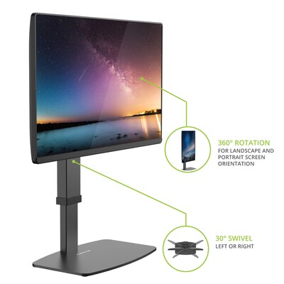 Kanto Universal Height Adjustable Desktop Monitor Stand for 17" - 32" Monitors, Black (DTS1000)