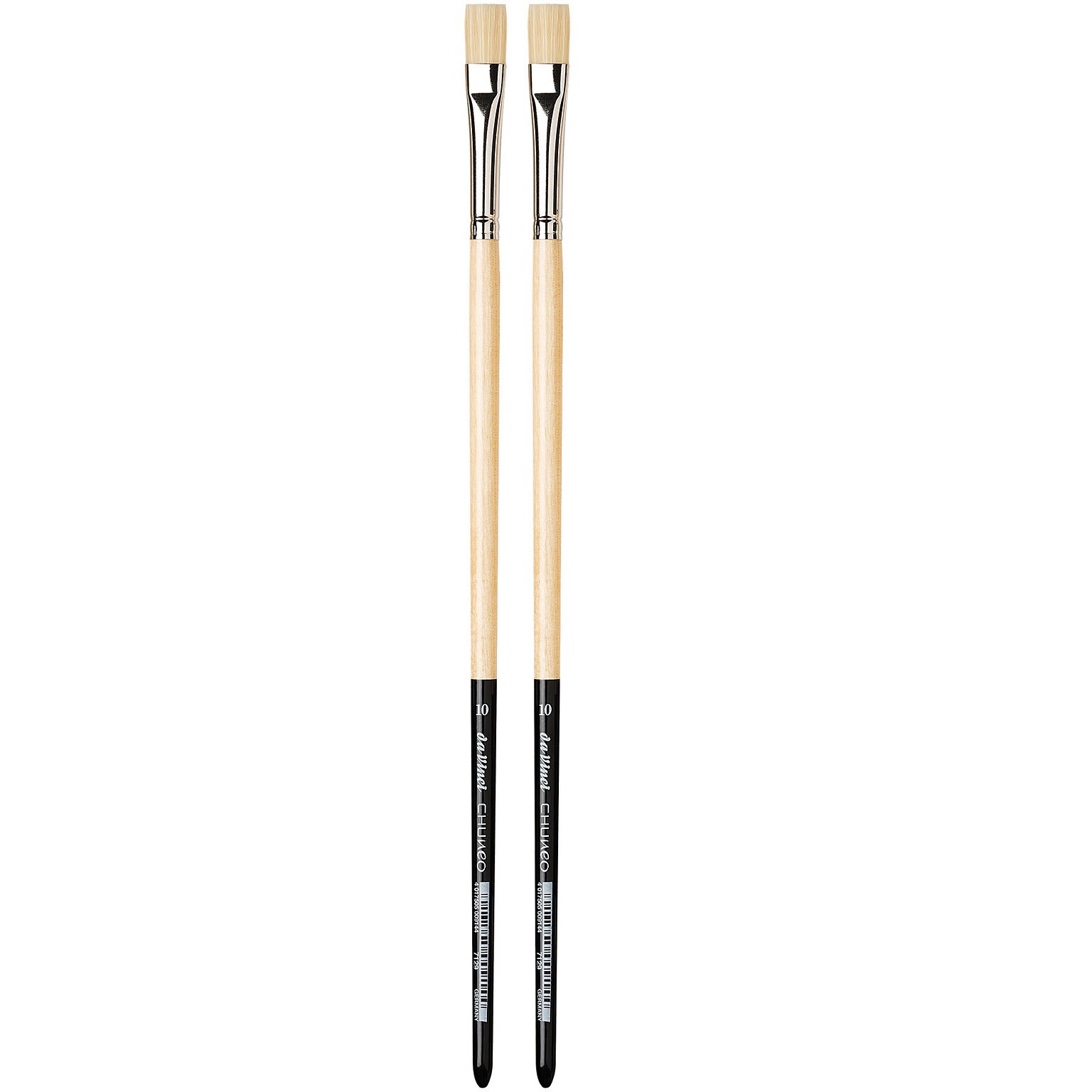 da Vinci CHUNEO Oil Synthetic Hog Bristle, Flat Brush, 2/Pack (DVXVA712910-2)