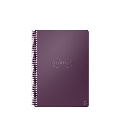 Rocketbook Smart Reusable Notebook, Flip Executive Size Spiral Notebook,  Gray, (6 x 8.8)