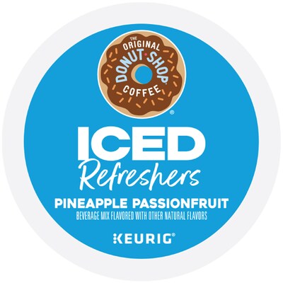 The Original Donut Shop Iced Refreshers Pineapple Passion Fruit, Keurig® K-Cup® Pods, 80/Carton (5000379381CT)