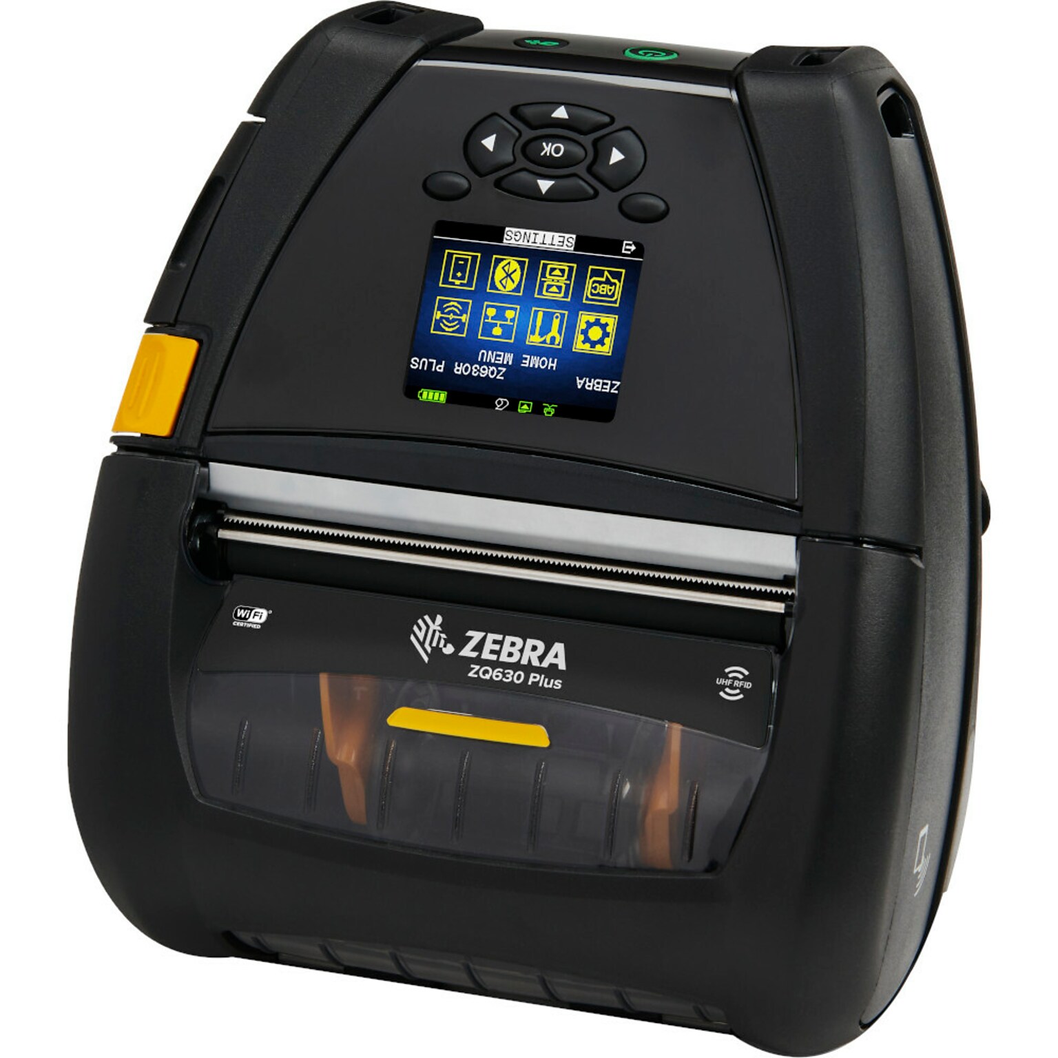 Zebra ZQ63-AUW2004-00 ZQ600 Plus Direct Thermal Label/Receipt Printer, Wireless, Black