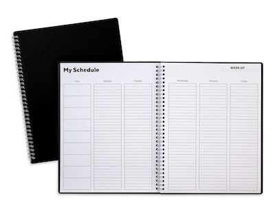 TRU RED™ 8.5 x 11 Academic Weekly Teacher Planner, Black (TR59498-21)