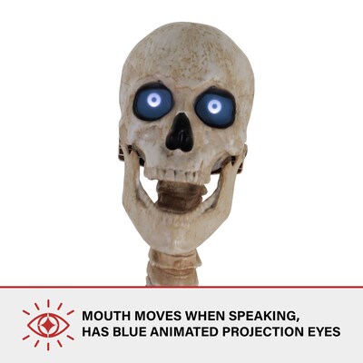 Haunted Hill Farm 8' Tall Motion-Activated Towering Skeleton (HHTWRSKEL-2FLSA)