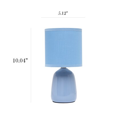 Simple Designs Table Lamp, Sky Blue (LT1134-SKY)