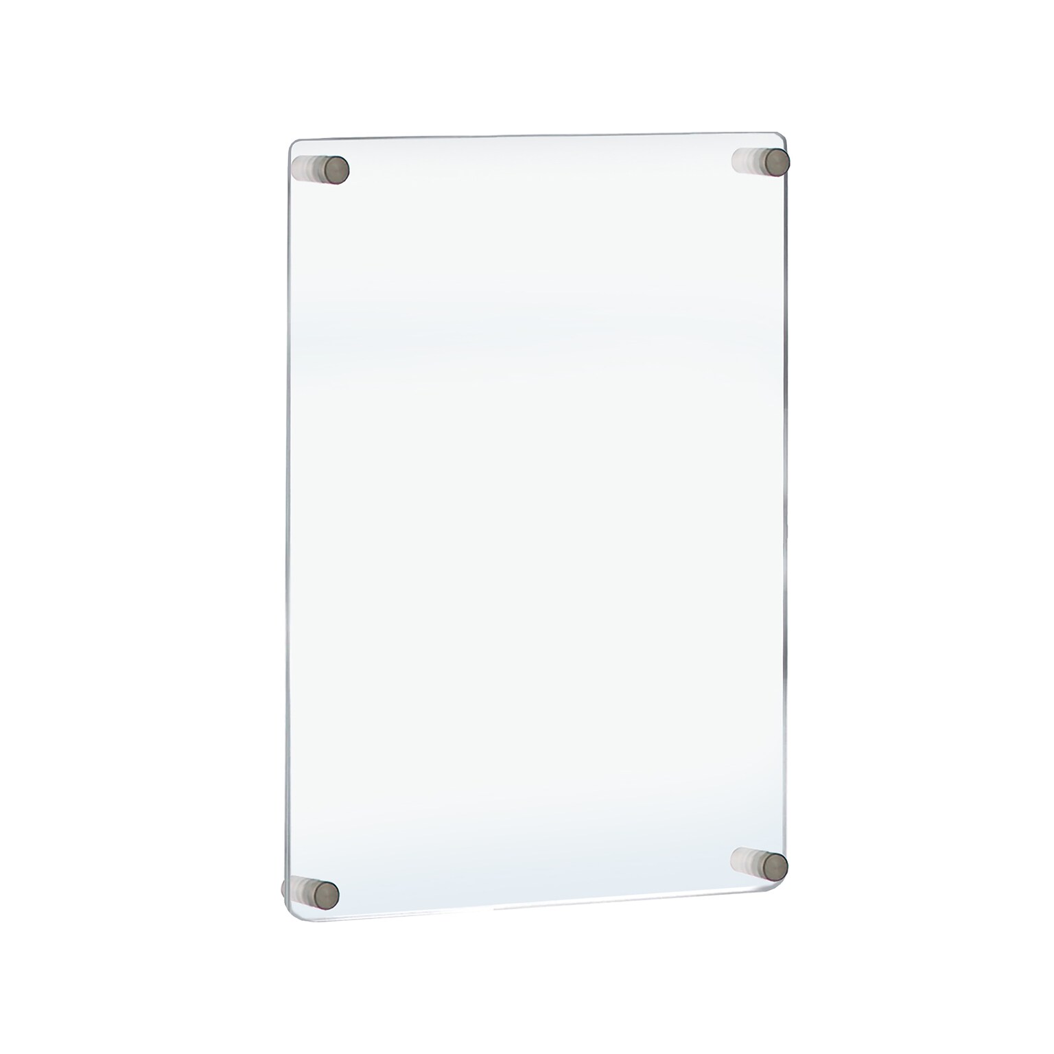 Azar Sign Holder, 22 x 28, Wall Mounted, Silver Plastic (105531)