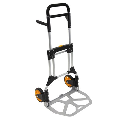 Mount-It! Folding Hand Truck, 440 Lb. Capacity, Silver, Black (MI-952)