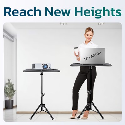 Preuly S90 Portable Laptop/Projector Floor Stand Standing Desk Tripod, Black (PTS90)