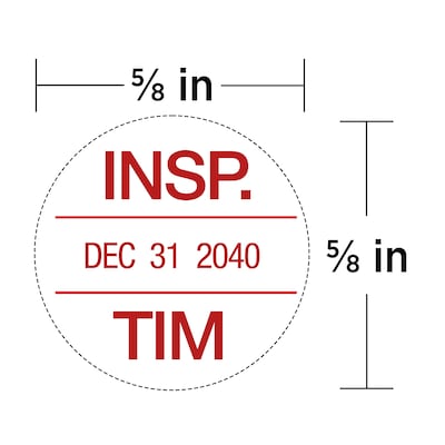 Custom Xstamper® N75 Pre-inked Round Xpedater, 0.63 Diameter