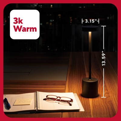 TRU RED™ LED Desk Lamp, 13.5", Black Metal, 8/Pack (TR61984-8PK)