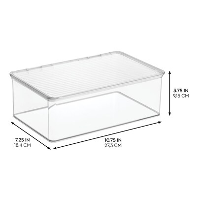 iDESIGN Hinged-Lid Organizers, Clear, 4/Set (27813M4)