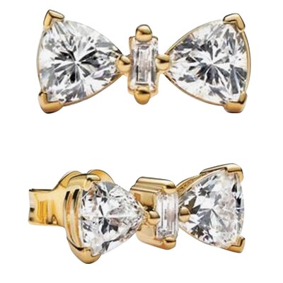 Pandora Sparkling Bow Stud Earrings