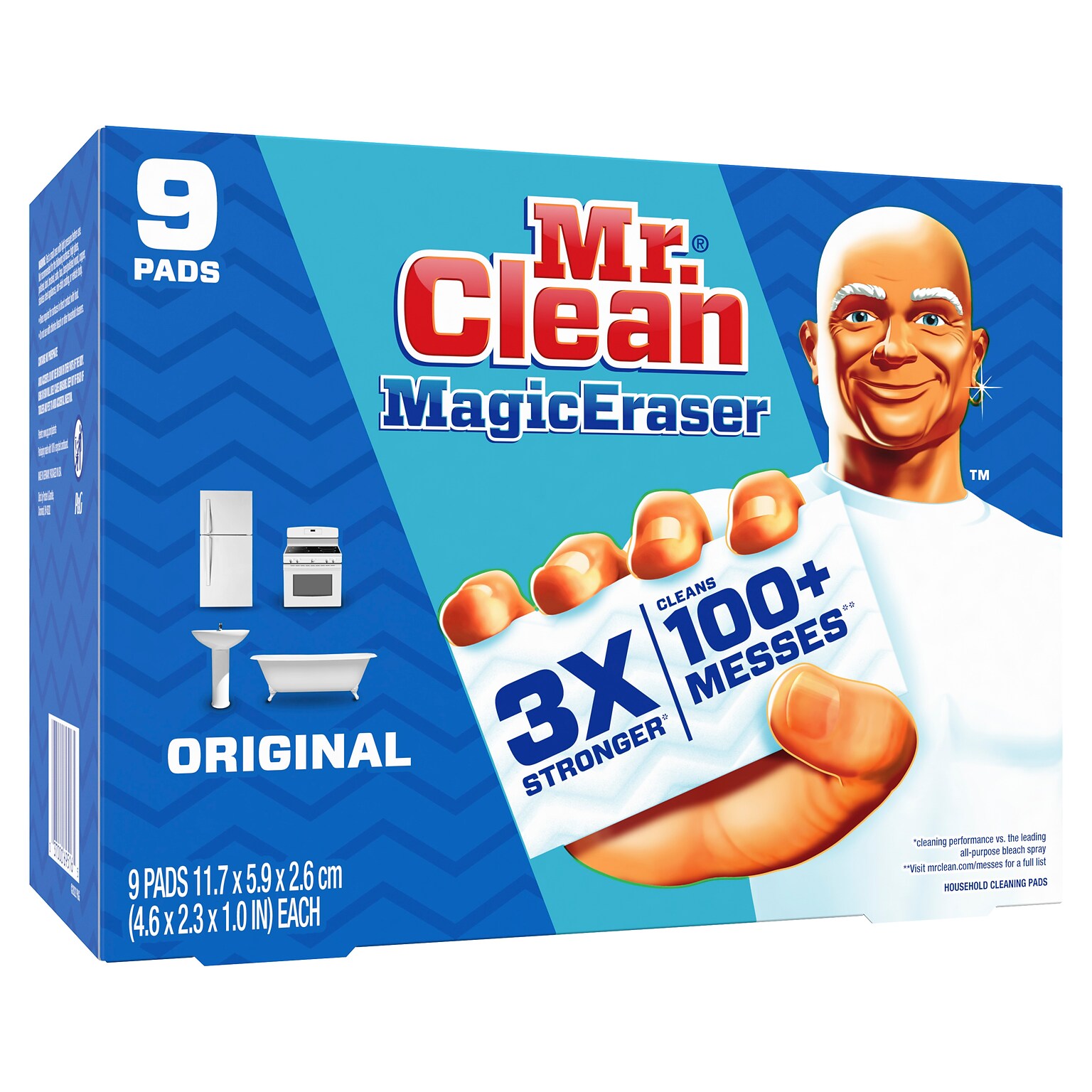 Mr. Clean Magic Eraser Original White Scouring Pad, 9/Pack (69516)