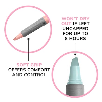 BIC Brite Liner Stick Highlighter with Grip, Chisel Tip, Assorted Pastel Colors, Dozen (GBLD11-AST)