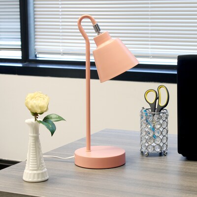 Simple Designs Sleek Essentials LED Desk Lamp, 16", Blush Pink (LD1079-BPK)