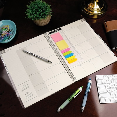 2027 Excello Brands Essential 8.5" x 11" Monthly Planner, Paperboard Cover, Multicolored (NRY27-ESN811-F5)